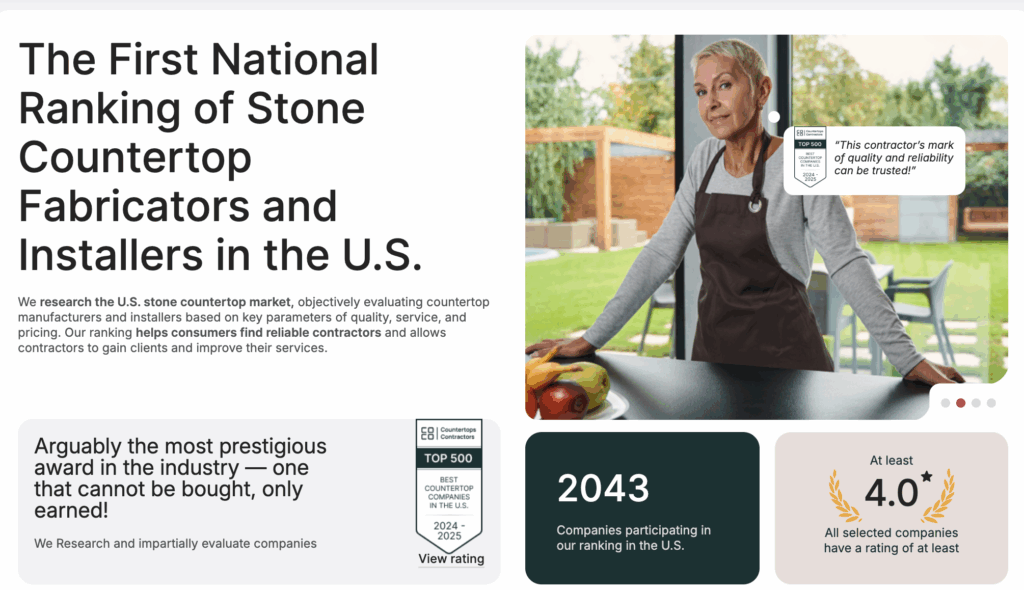 #1 in national countertop company